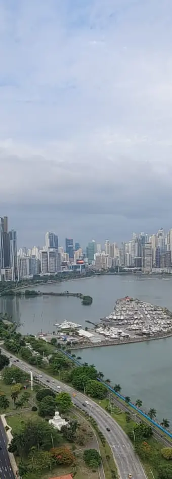 Panama City’s skyline and the Cinta Costera waterfront