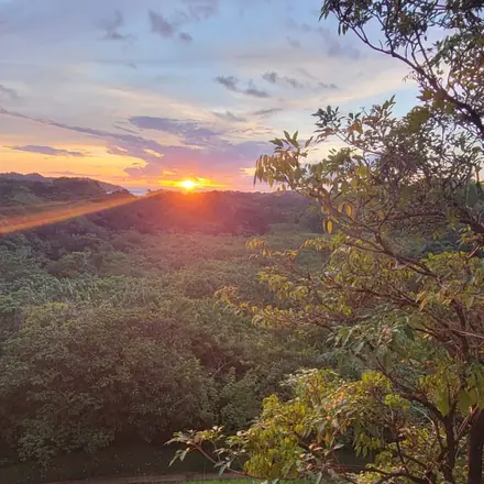 Golden hour over the green hills